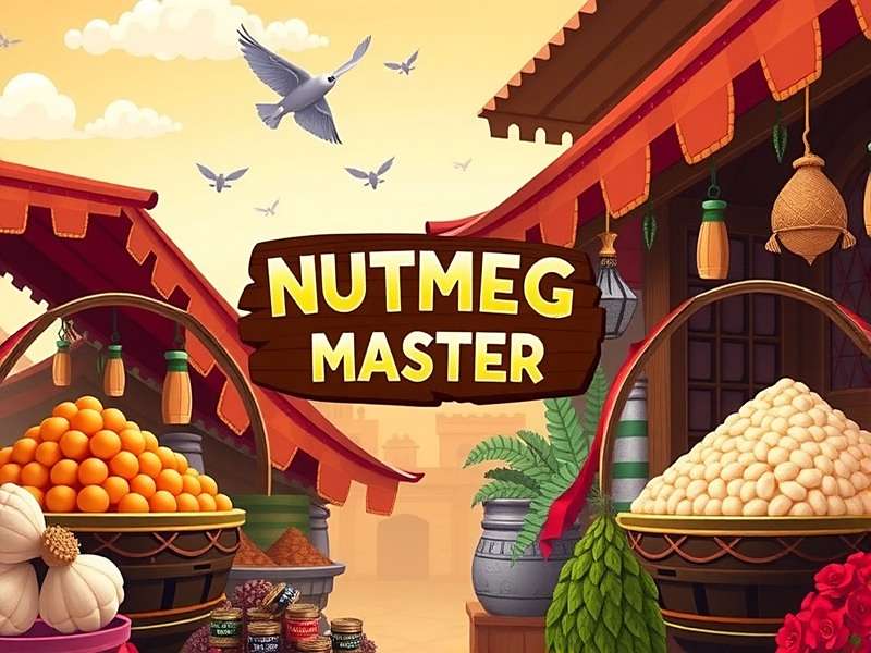 Nutmeg Master - The Ultimate Indian Spice Trading Game Nutmeg Master game banner showing Indian spice markets