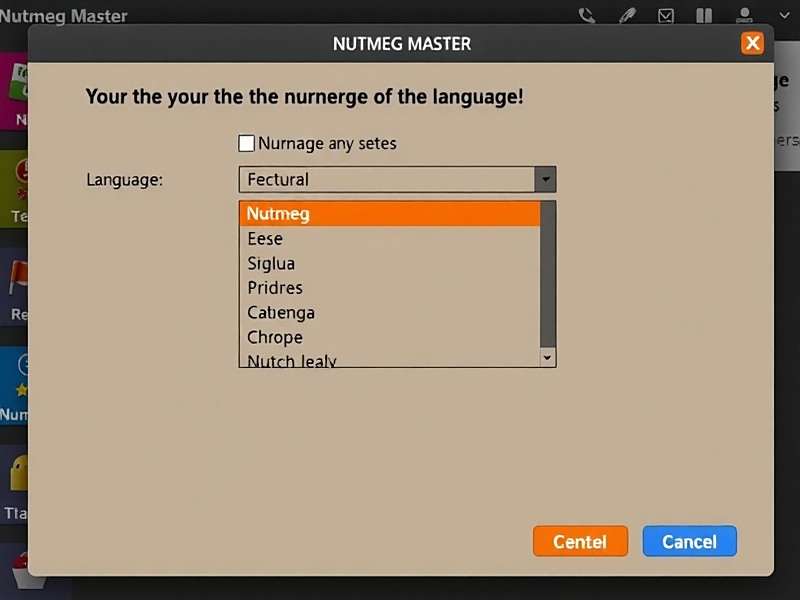 Nutmeg Master - Multiple Indian Language Support Nutmeg Master language selection screen